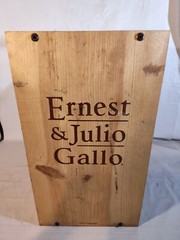 Vintage Ernest & Julio Gallo Wine Wood Bottle Crate Advertising Display 20 X 20&Prime;