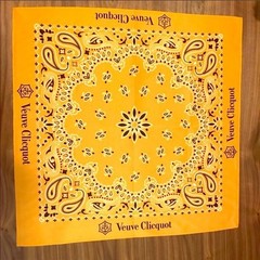 Veuve Clicquot Champagne Signature Bandana Handkerchief Wrap – New
