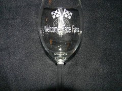 SUTTER HOME WINERY Since 1890 Goblet Wine Glass WELCOME RACE FANS