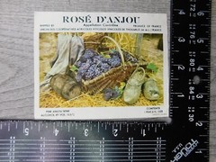 Rose D&rsquo;Anjou Appellation Control France Pink Anjou Vintage Label Winery Wine