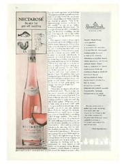 1964 Nectarose VIn Rose Wine from France PRINT AD