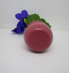 J. Wile & Sons Napa Valley Wines Miniature Clay Planter with Fake Purple Flowers