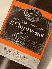Vintage 1947 French Wine Print Ad Chauvenet Nuits St Georges Bottle