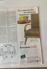 Firestone Velon Upholstery Magazine Ad Plastic Fabrics 1952 Furniture