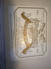 Vintage French Wine Label Archive 1978 Clos Vougeot Grand Cru Bordeaux 100+