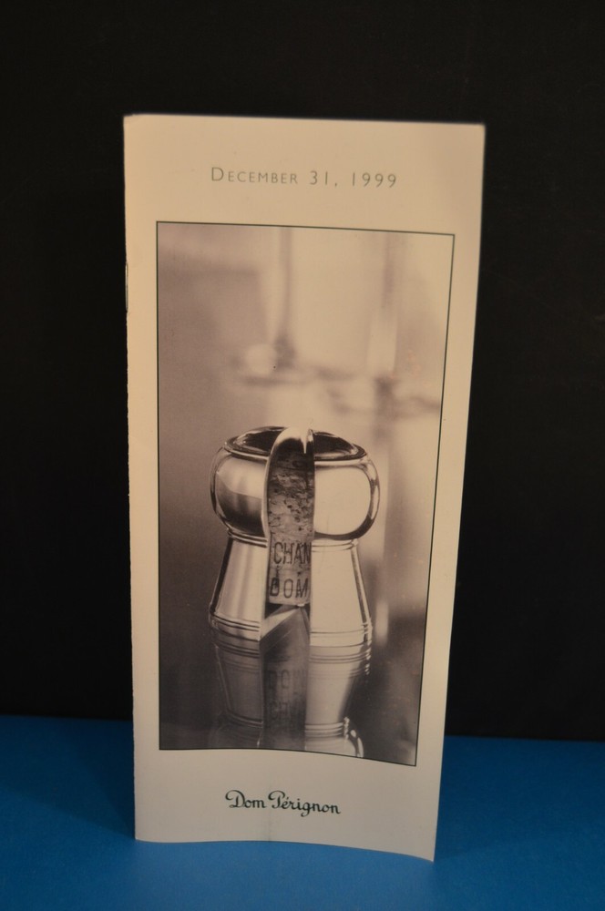 DOM PERIGNON CHAMPAGNE Booklet DECEMBER 31 1991 Wine millennium MOET CHANDON VG+
