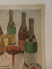 1968 Taylor Champagne PRINT AD New York State – We Uncomplicate Wine VTG 1960s