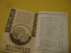 1936-37 Stuhmer&rsquo;s Almanac JEWISH CALENDAR ADVERTISEMENT FOR PURMPERNICKEL BREAD