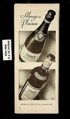 1943 American Wine Co Cook&rsquo;s Imperial Vintage Print Ad 22816