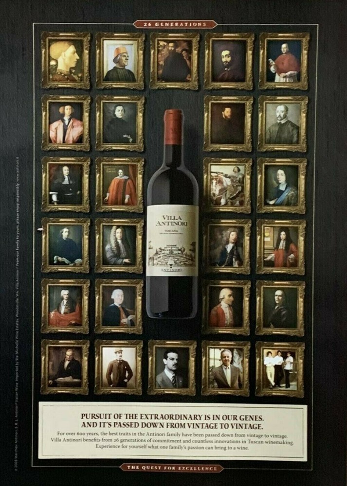 2008 VILLA ANTINORI WINE Tuscan Italy Great Art Original PRINT AD