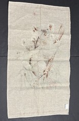 Hunter Valley Wine Country Australia Two Hand Towels Linen Cotton White Beige