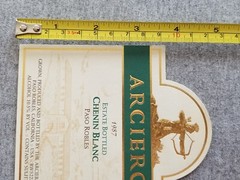 3 Vtg Arciero Wine Bottle Labels Zinfandel Cabernet Chenin Blanc Paso Robles CA
