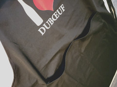 Black CHEF&rsquo;S APRON with « I ❤️ Duboeuf » (Famous Wine from Burgundy, France) – NEW