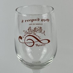 Vallejo Music Theater Pops Concert Wine Glass 1983 Vallejo California
