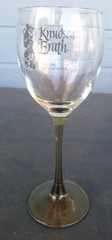 vintage Knudsen Erath Vineyards Winery wine glass Dundee Oregon 7 1/2&Prime;
