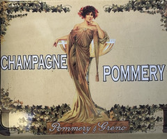 Champagne Pommery Metal Tray – Cartexpo France Retro Art 8.25×5.5 in