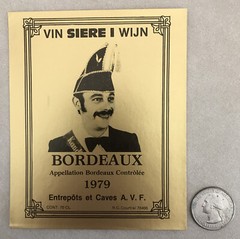 Vtg Courtrai Bordeaux Vin Siere I Wijn Bordeaux Controlee 1979 Wine Label