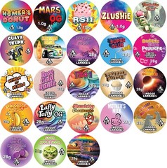1&Prime; Diameter Jar Lid Label Sticker for 5ml Jars (Labels Only!)