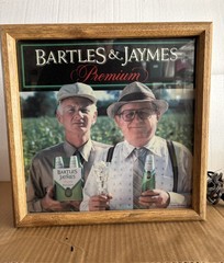 Vintage 1980s Bartles & Jaymes Lighted Bar Sign Frank & Ed Advertising Display