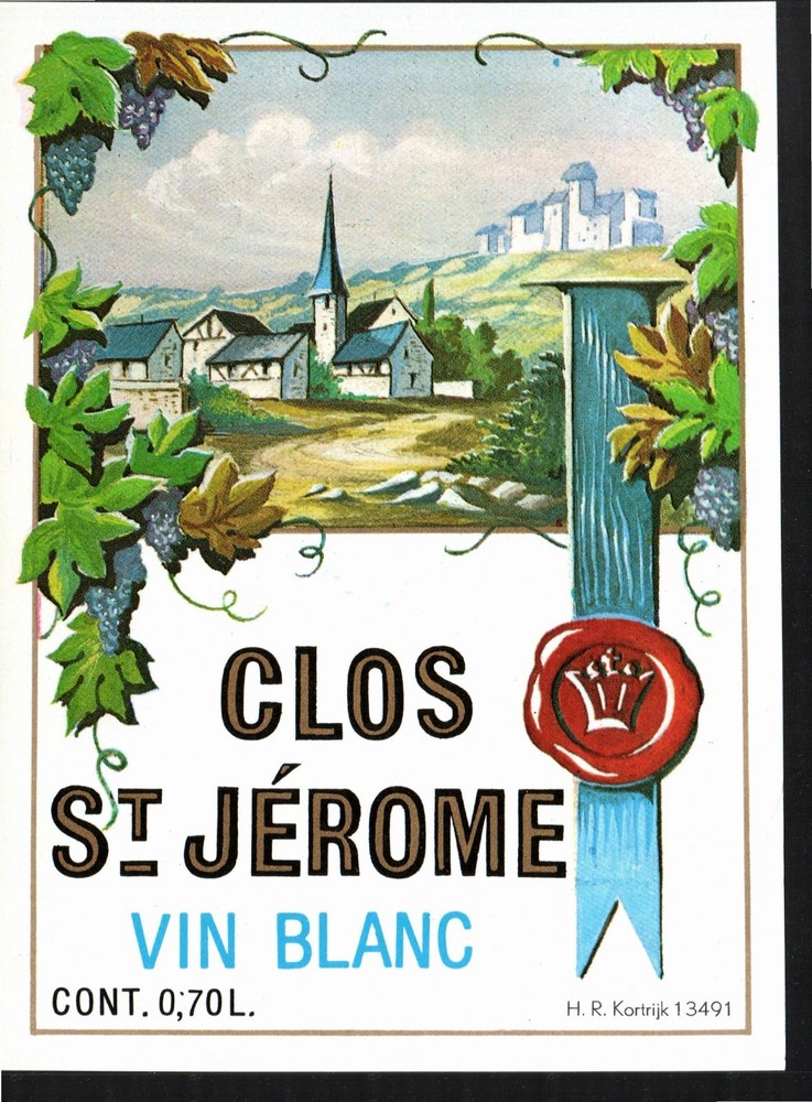 Clos St Jerome Vin Rouge Red French Wine Label