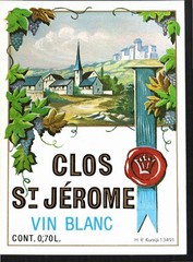 Clos St Jerome Vin Rouge Red French Wine Label