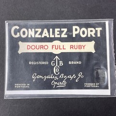 Vintage 1930s Gonzalez Port Douro Full Ruby UNUSED Paper Label Portugal Q2084