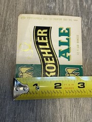 Vintage Koehler Ale Beer Paper Label Philadelphia PA Green S-6