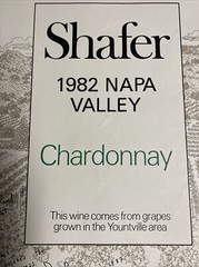 Shafer Vineyards 1982 Napa Valley John Shafer Signed Wine Poster Chardonnay