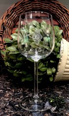 Niebaum Coppola Estate Vineyards White Diamond Series Crystal Wine Glass EXCLNT!