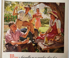 Garden Family Meal Wine Advisory Board Vintage 1942 Magazine Print Ad Vegetables