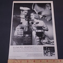 1959 Taylor Burgundy Wine Advertisement Vintage 1950s Wine Print Ad