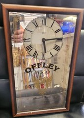 Beaut. Original Vintage Porto Offley Port Wine Advertising Mirrored Glass Sign