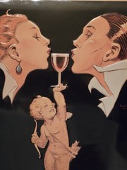 Porto Ramos-Pinto Art Deco 1920s Ad René Vincent Metal Poster Cupid Lovers 16×22
