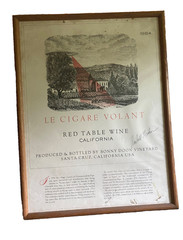 Randall Grahm Bonny Doon Vineyards Autographed Poster