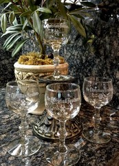Vintage Set of (4) CHRISTIAN BROTHERS Wine Glasses 4 oz Napa Valley ~ PRISTINE!