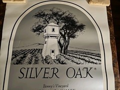 Silver Oak 1984 Napa Valley Cabernet Sauvignon Bonny&rsquo;s Vineyard Poster NOS 24×18