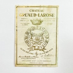 Château Gruaud-Larose 1949 Original French Wine Label Red Bordeaux