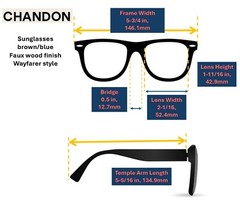 Domaine Chandon Sparkling Wine Wayfare Style Sunglasses – Brown / Blue frame