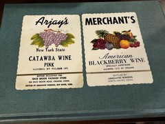 2 Old Associated Wine Bottle Labels New Haven Connecticut Orange Conn Unused