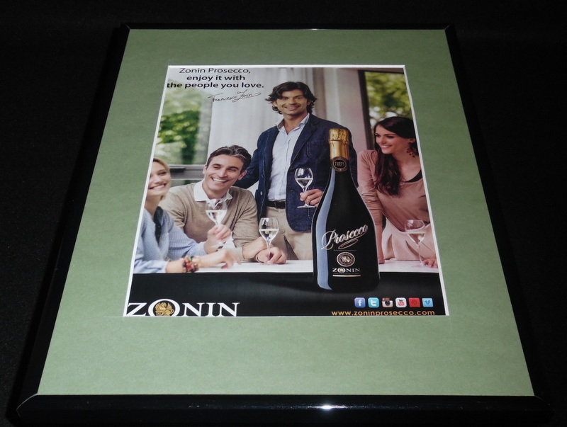2015 Zonin Prosecco Framed 11×14 ORIGINAL Advertisement