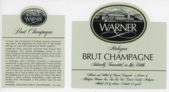 1960s-70s Paw Paw, MI Wine Brut Champagne Warner Vineyards set #2G4
