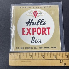 Vintage 1950s Hull&rsquo;s Export UNUSED Paper Label New Haven Connecticut Q2003