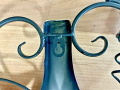 Vintage 3D Wine Metal Wall Art Pair Bar Decor Wine Bottle Glass and Corkscrew