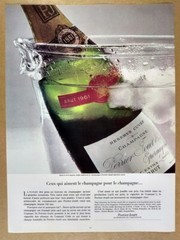1961 Perrier-Jouet Brut Champagne 1967 French vintage print Ad