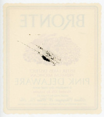 1960s-70s Hartford, MI Wine Label Pink Delaware Bronte Champagn & Wine Co #2G1