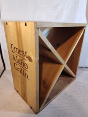 Vintage Ernest & Julio Gallo Wine Wood Bottle Crate Advertising Display 20 X 20&Prime;