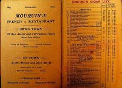 Mouquin Restaurant & Wine Co Price List December 1 1903 New York City