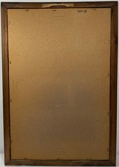 VINTAGE BROLIO CHIANTI CLASSICO WOOD FRAME MIRROR WINE BAR SIGN DECOR