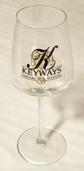 KeyWays Vineyard Winery – Temecula, CA – Wine Glass – Black Gold Artwork 8-3/4&Prime;