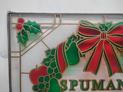 RARE Christmas Holiday Ballatore Spumante California Sparkling Wine Glass Sign
